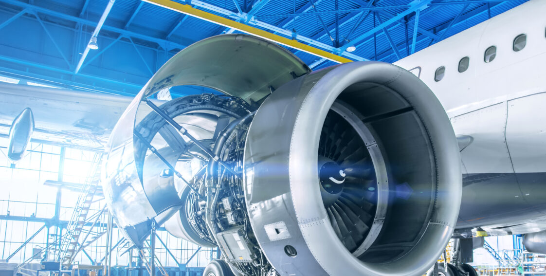 The wing of an aircraft is open, exposing its interior